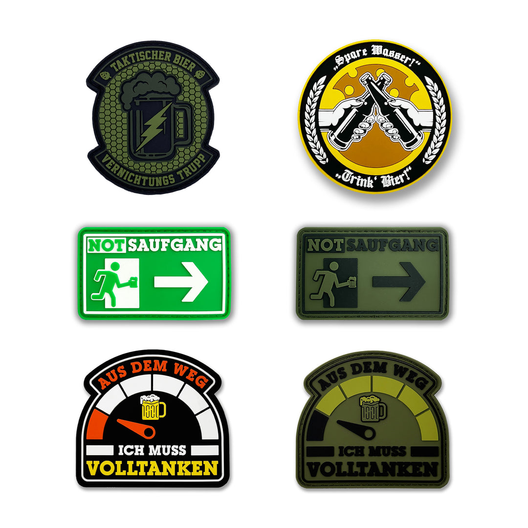 "Bier" Patches 4er-Set