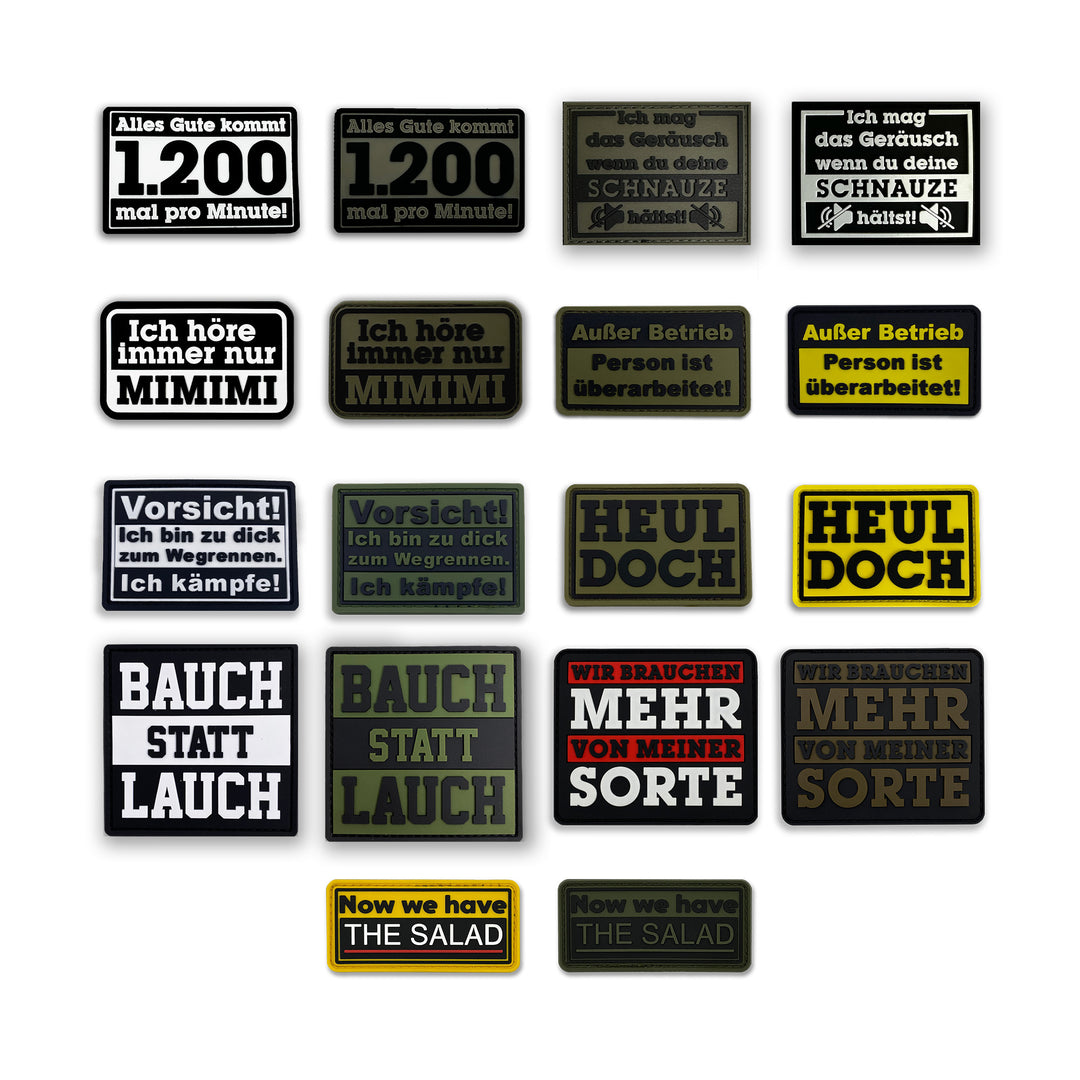 "Sprüche" Patches 4er-Set