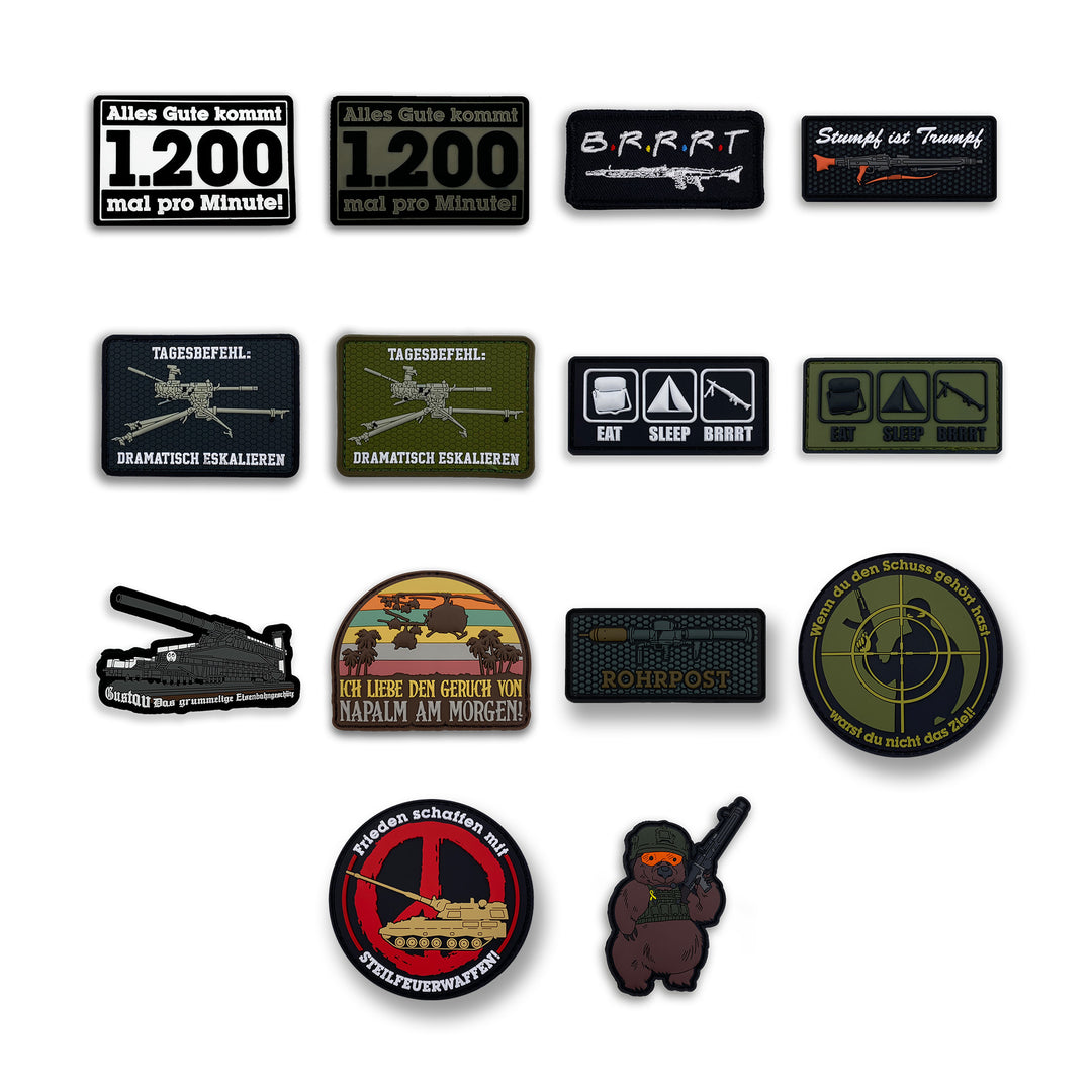 "Feuerkraft" Patches 4er-Set