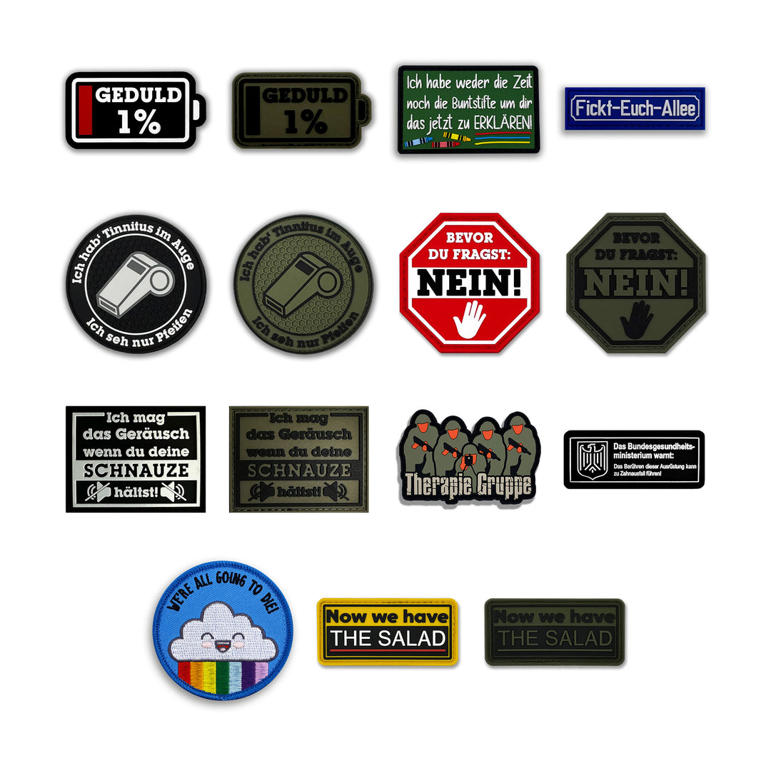 "Humor" Patches 4er-Set