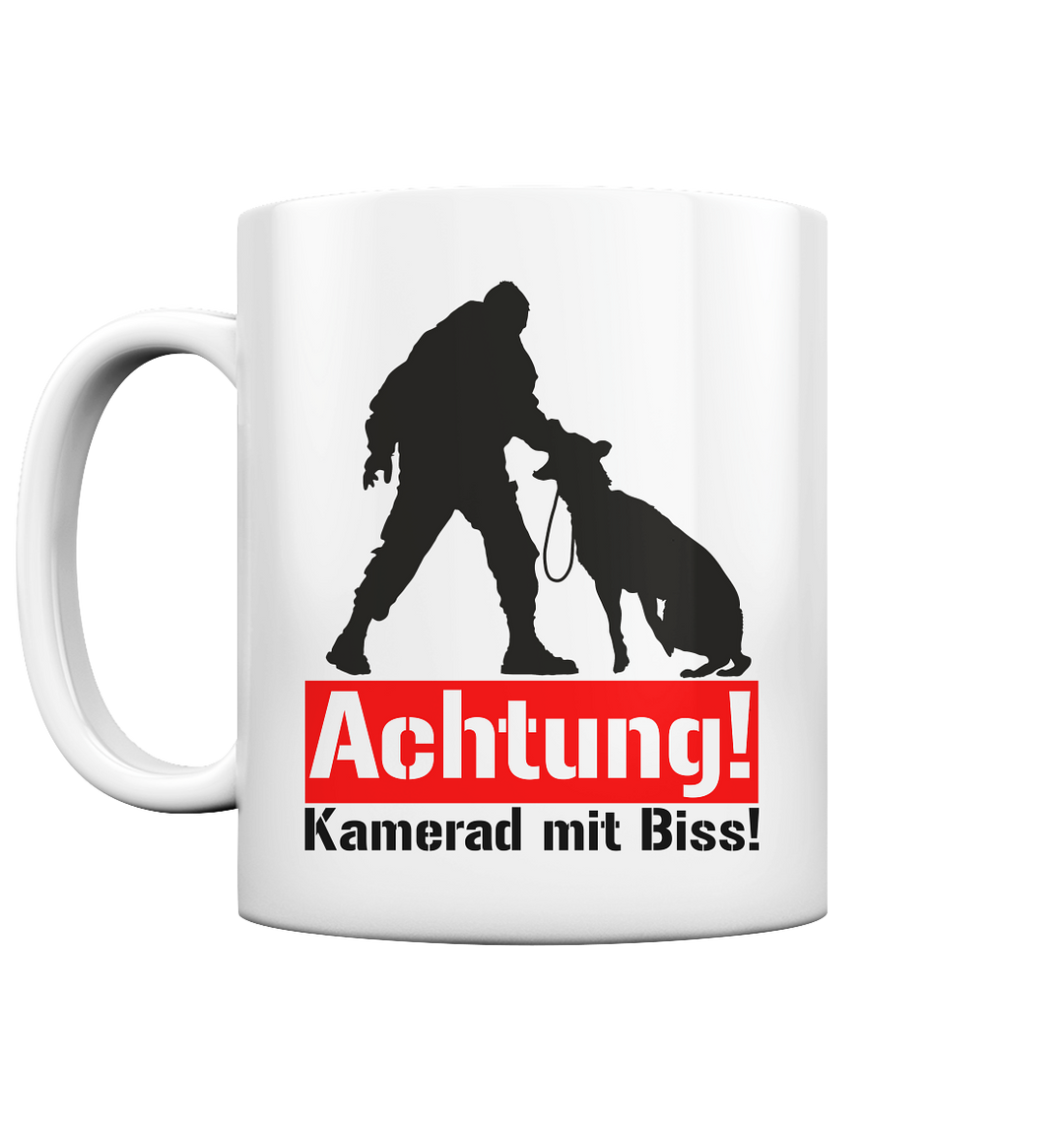 "Kamerad mit Biss" - Tasse glossy