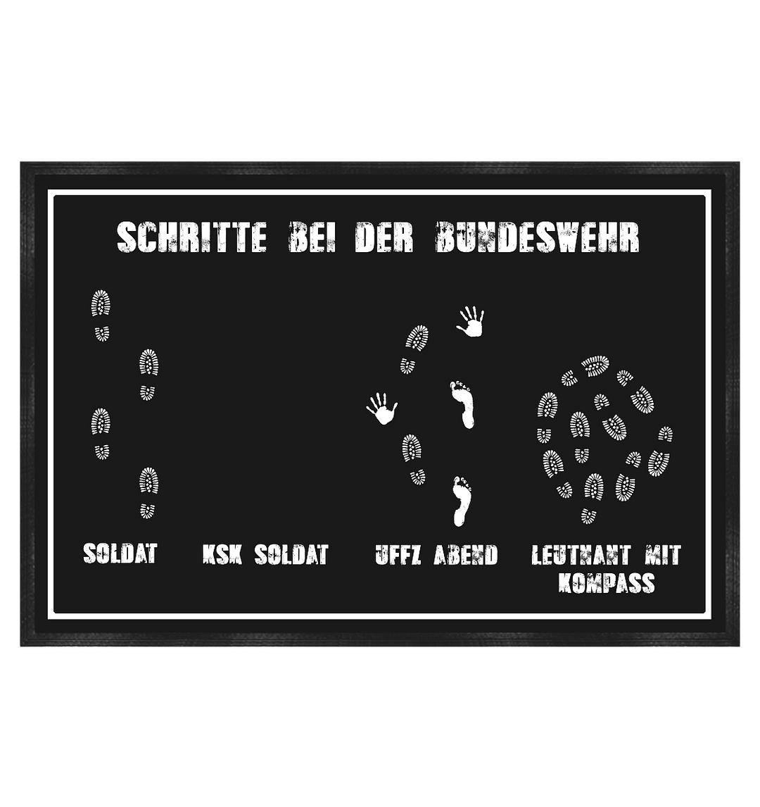 Schritte bei der Bundeswehr - Fußmatte 60x40cm