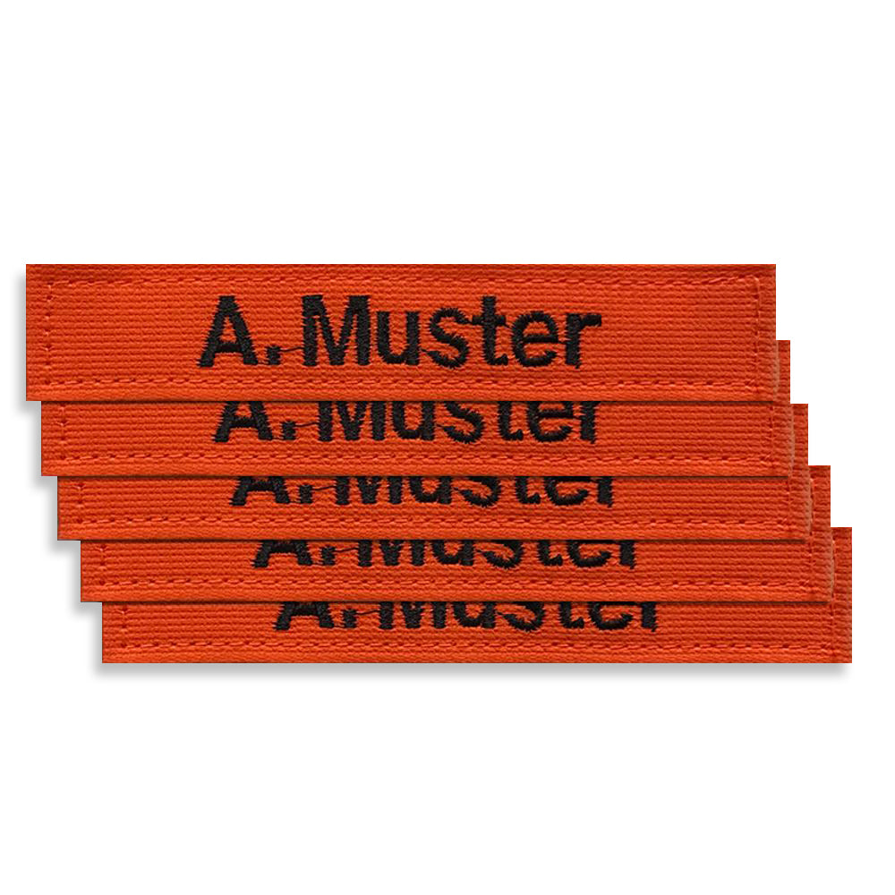 Namensband 5er Set orange