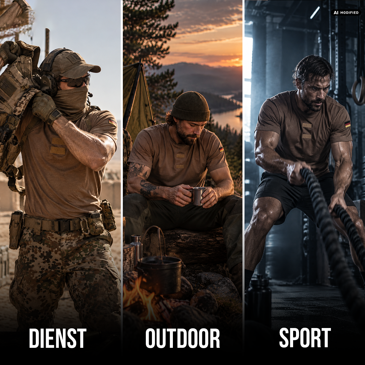Bundeswehr Tropenshirt 3er-Pack