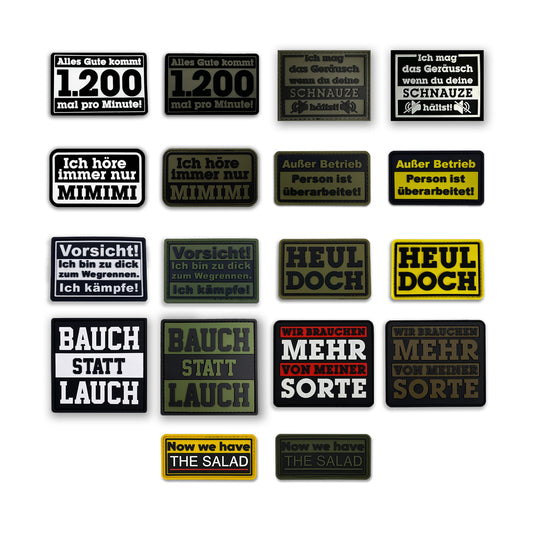 "Sprüche" Patches 4er-Set
