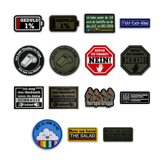 "Humor" Patches 4er-Set