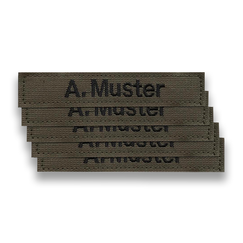 Namensband 5er Set oliv
