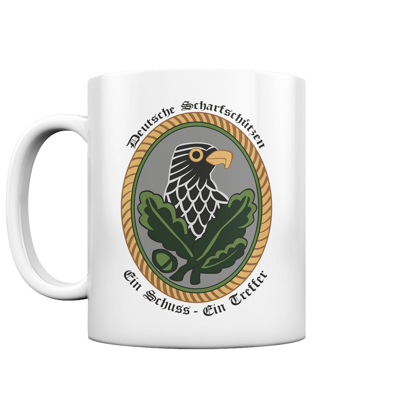 "Ein Schuss-Ein Treffer" - Tasse glossy