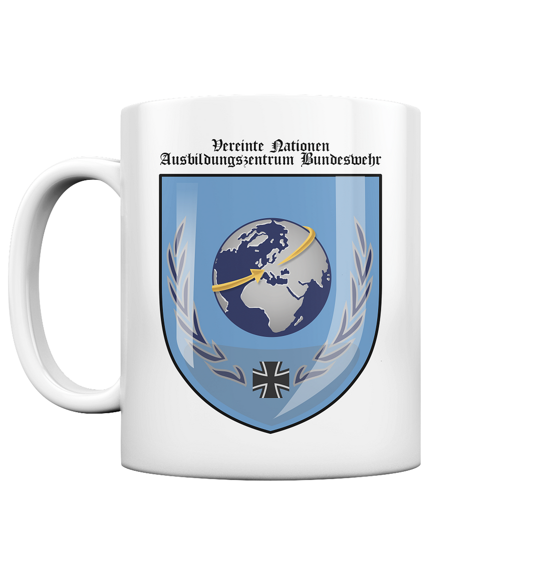"Vereinte Nationen Ausbildungszentrum Bundeswehr" - Tasse glossy