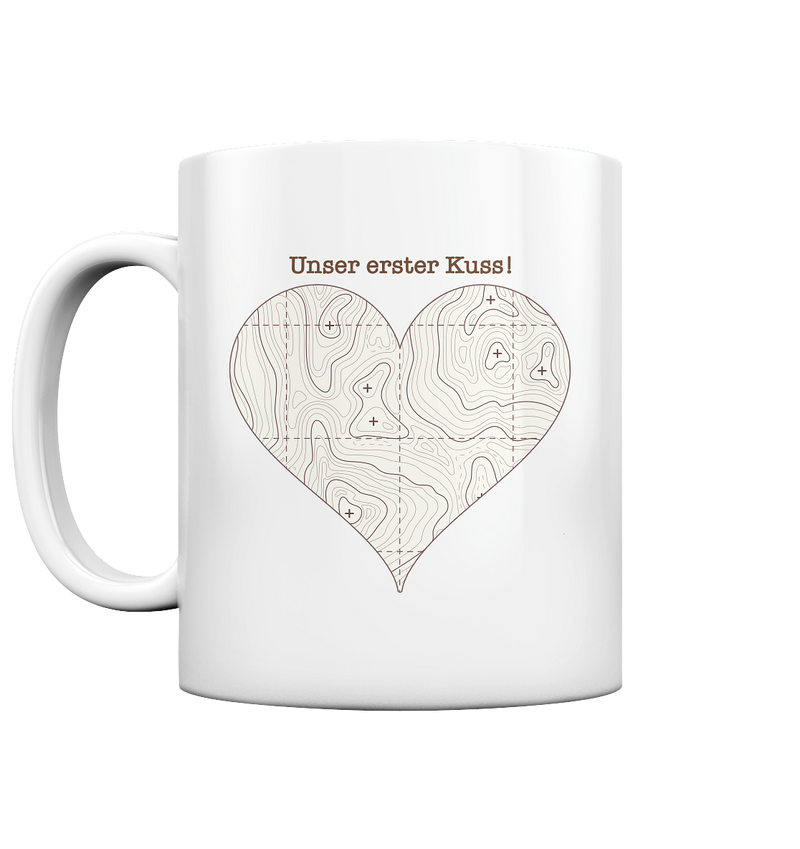 "Koordinaten der Liebe" - Tasse glossy