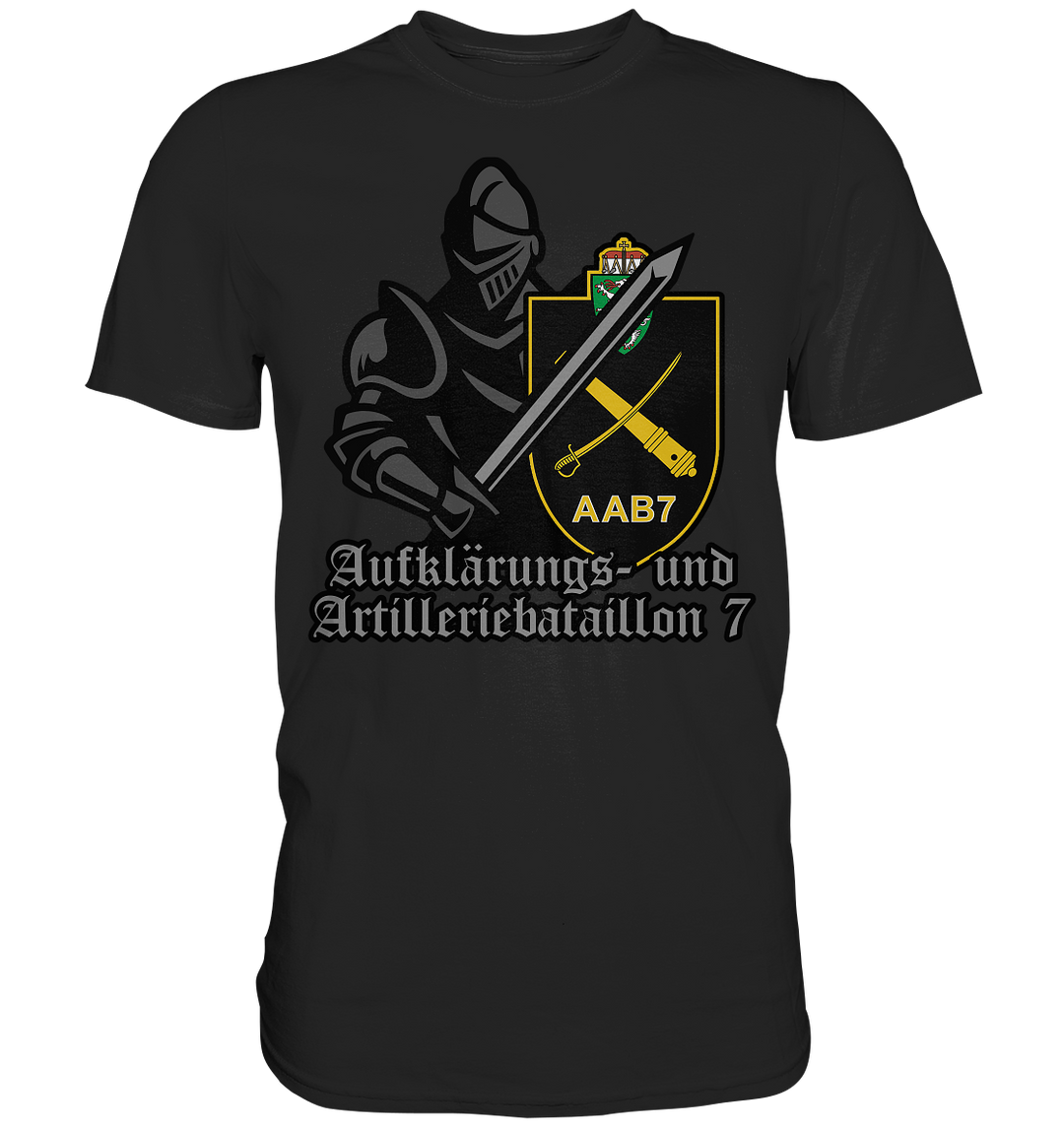 "Aufklärungs- und Artilleriebataillon 7 mit Ritter"  - Premium Shirt