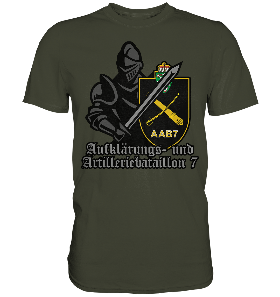 "Aufklärungs- und Artilleriebataillon 7 mit Ritter"  - Premium Shirt
