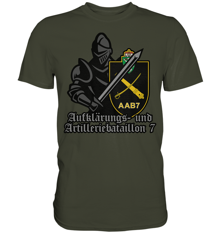"Aufklärungs- und Artilleriebataillon 7 mit Ritter"  - Premium Shirt