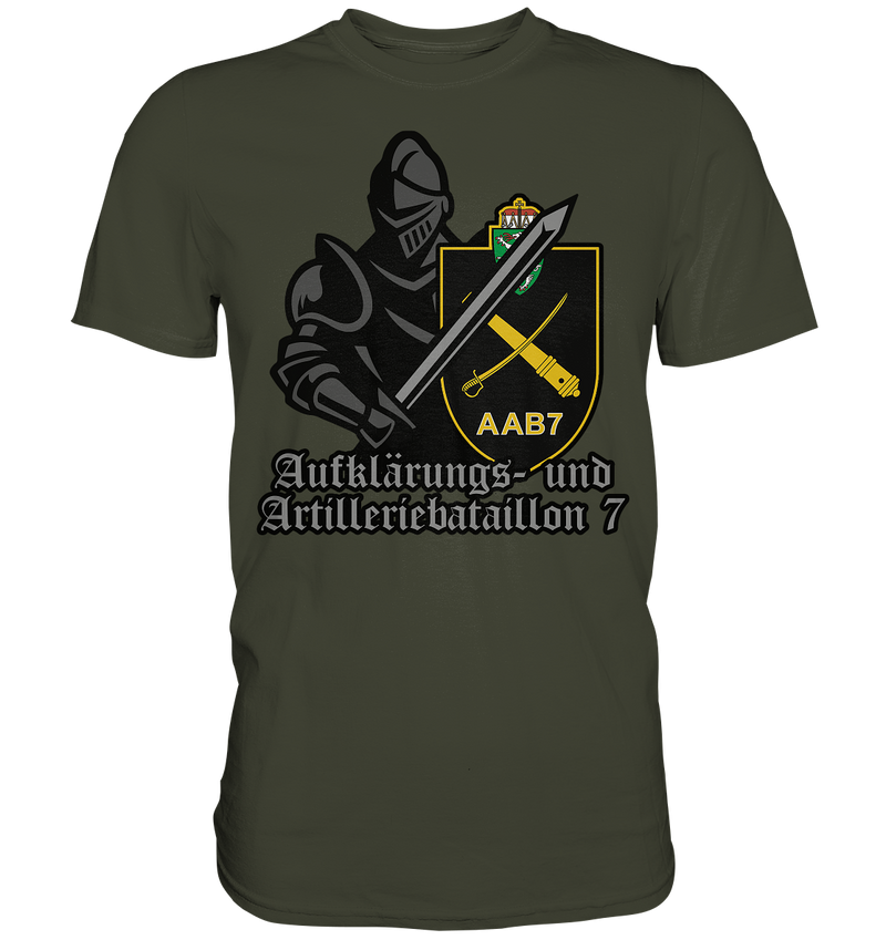"Aufklärungs- und Artilleriebataillon 7 mit Ritter"  - Premium Shirt