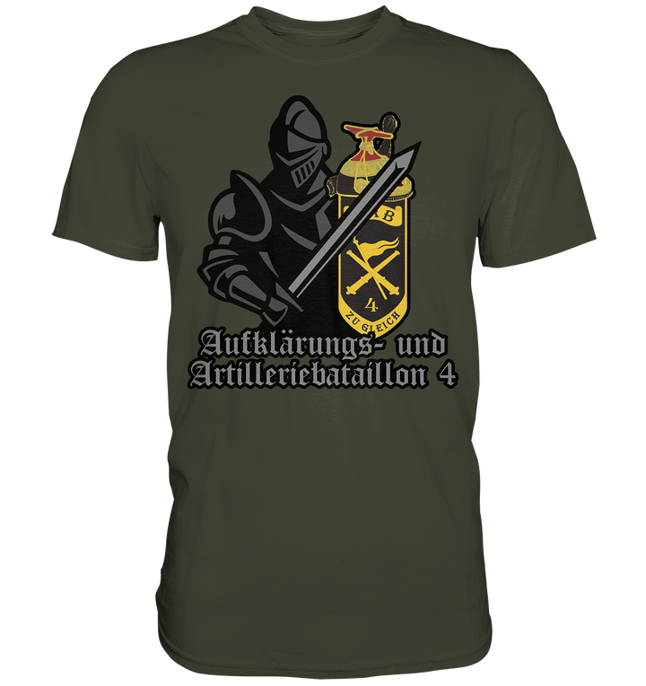"Aufklärungs- und Artilleriebataillon 4 mit Ritter" - Premium Shirt