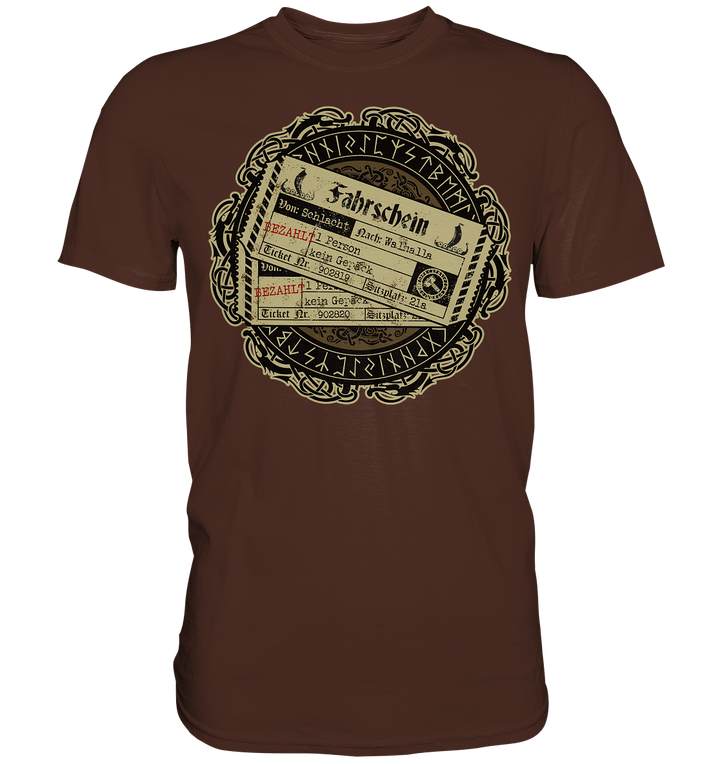 Fahrschein nach Walhalla - Premium Shirt