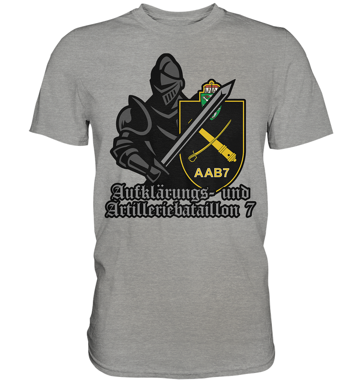 "Aufklärungs- und Artilleriebataillon 7 mit Ritter"  - Premium Shirt