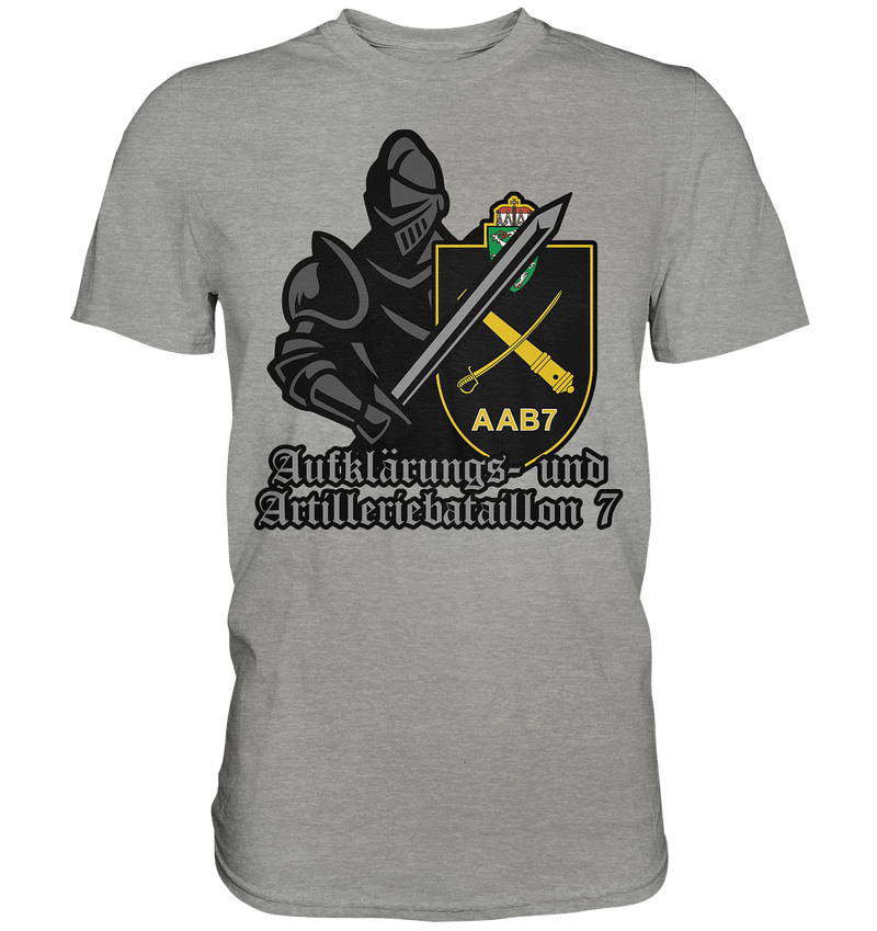 "Aufklärungs- und Artilleriebataillon 7 mit Ritter"  - Premium Shirt