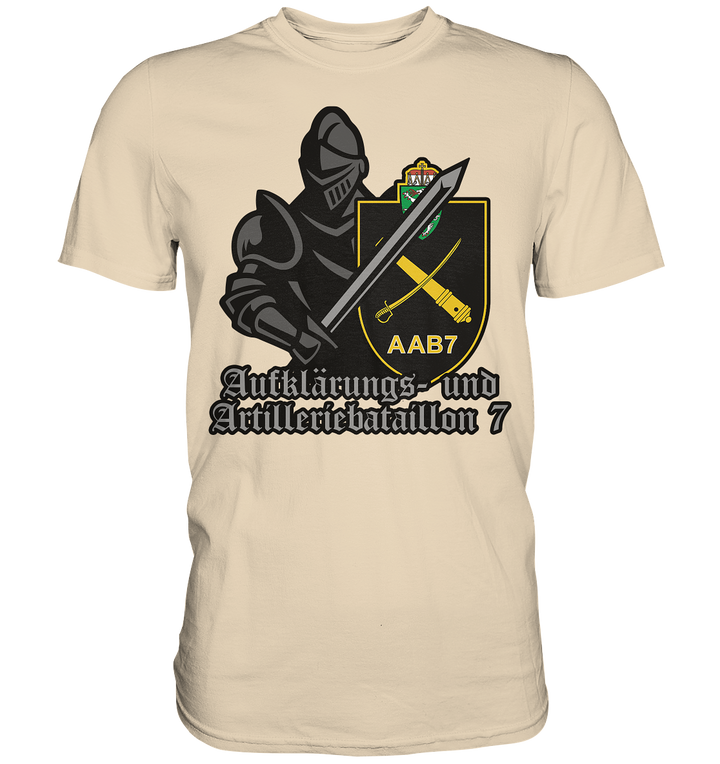 "Aufklärungs- und Artilleriebataillon 7 mit Ritter"  - Premium Shirt