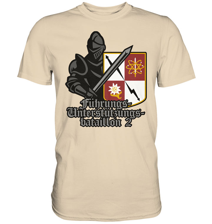 "Führungsunterstützungsbataillon 2 mit Ritter" - Premium Shirt