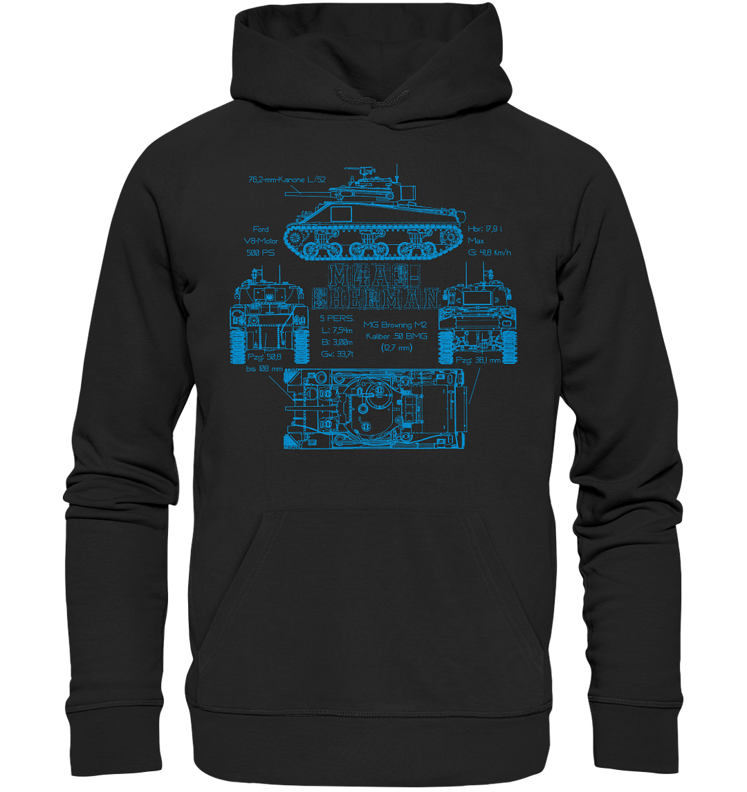 "M4 A3 - Sherman (blau)" - Premium Unisex Hoodie